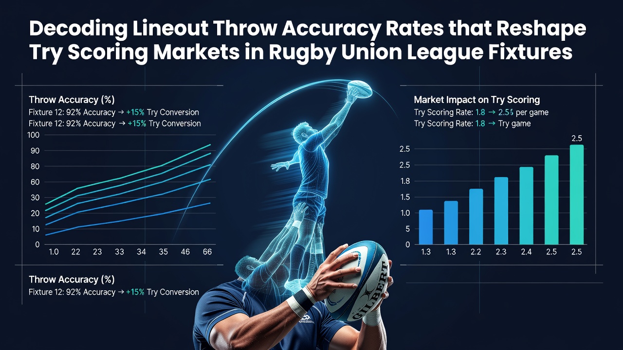 Rugby lineout throw mechanics captured during a professional match