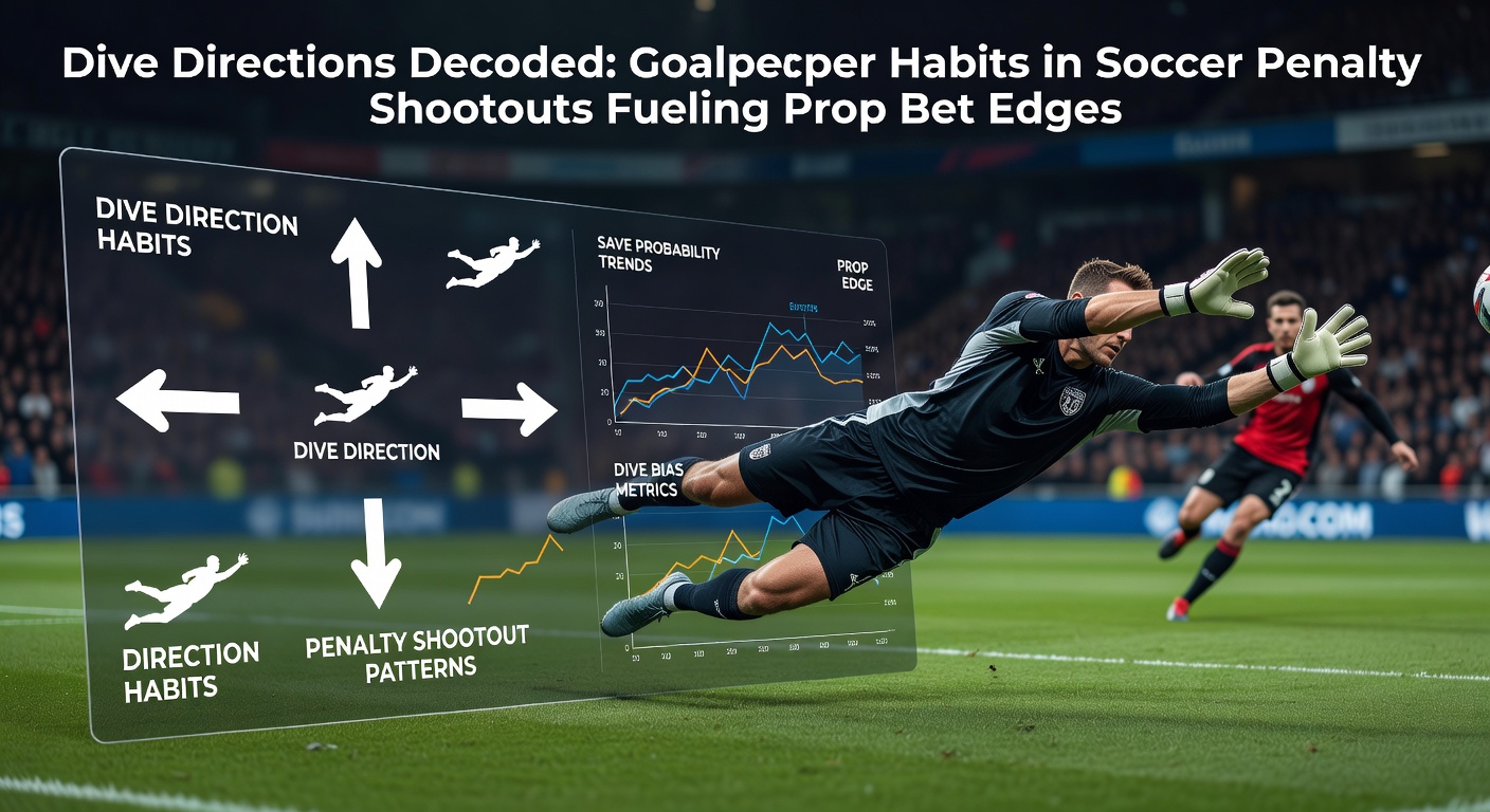 Goalkeeper leaping to save a penalty kick in a high-stakes shootout, spotlighting dive direction patterns