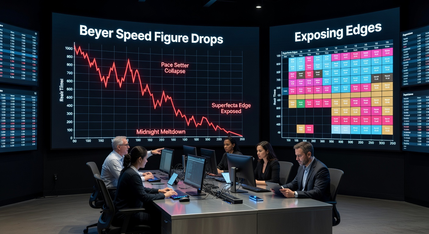 Chart displaying Beyer Speed Figure drops for Kentucky Derby pace setters from 2000-2025, with superfecta payout spikes highlighted