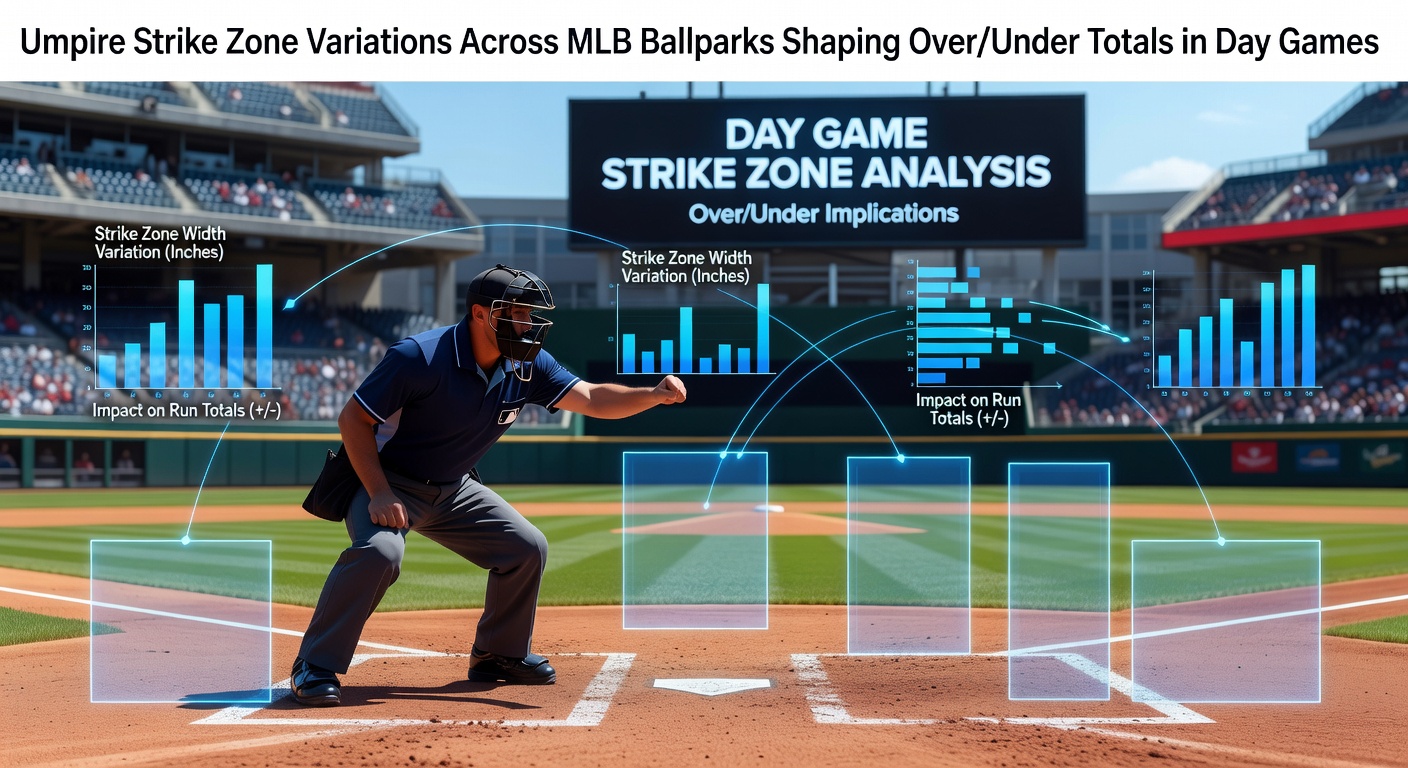 Umpire positioning behind home plate during an MLB afternoon contest with visible strike zone boundaries