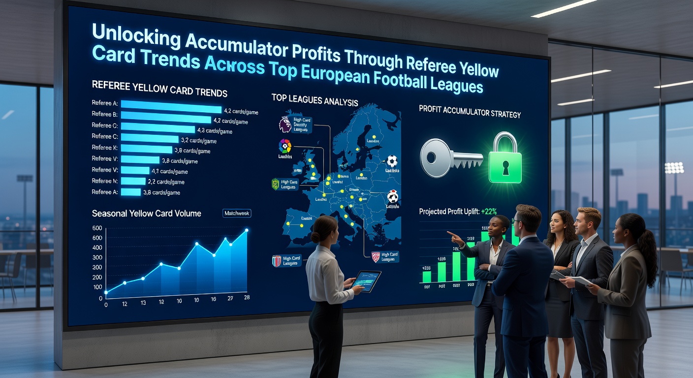 Heatmap of yellow card issuances across European leagues, illustrating referee-specific hotspots in Serie A and Bundesliga fixtures